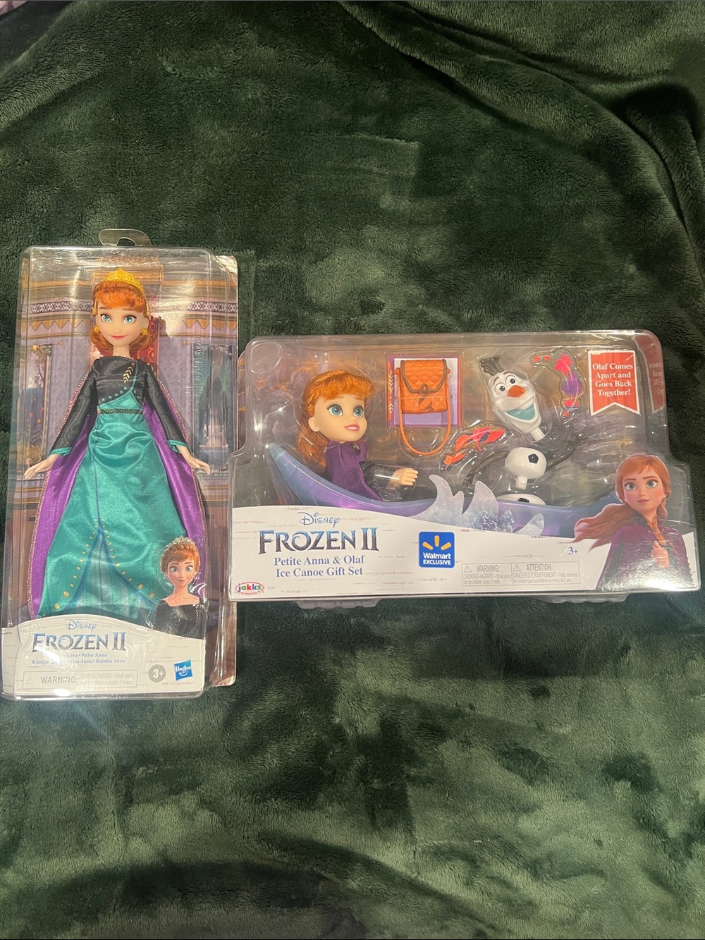 Disney Frozen  petite Anna & Olaf ice canoe gift set and Frozen Anna Barbie doll